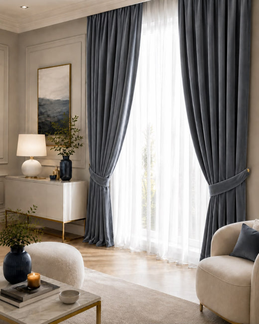 Draperie Catifea Premium – Gri antracit