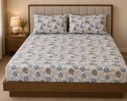 Set Pat Beige Circles