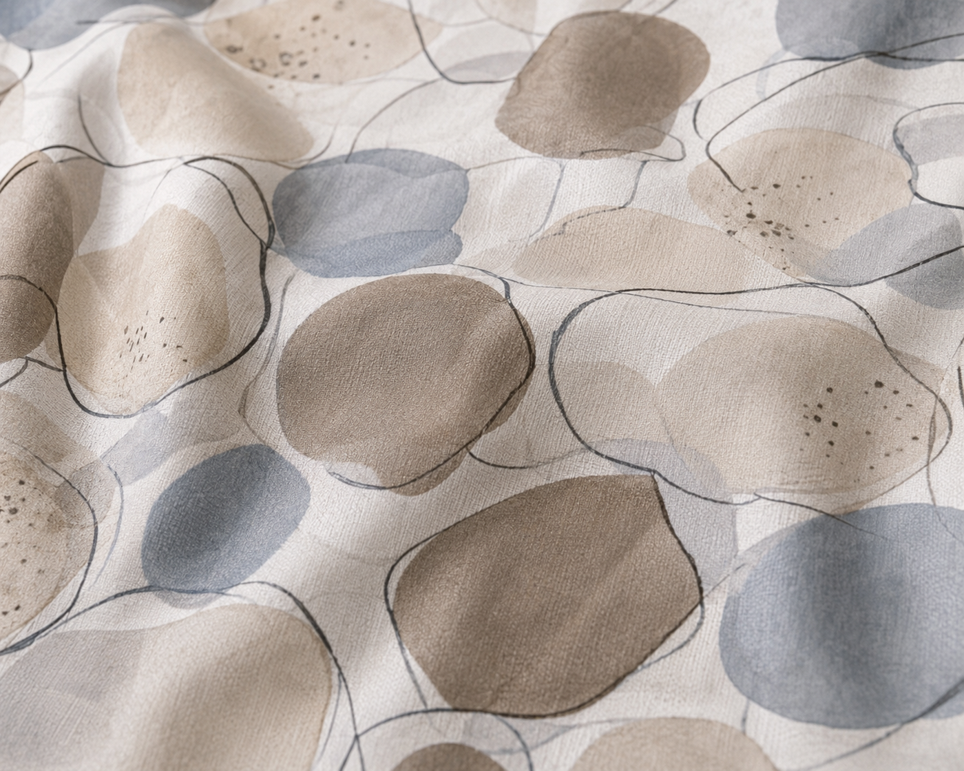 Set Pat Beige Circles