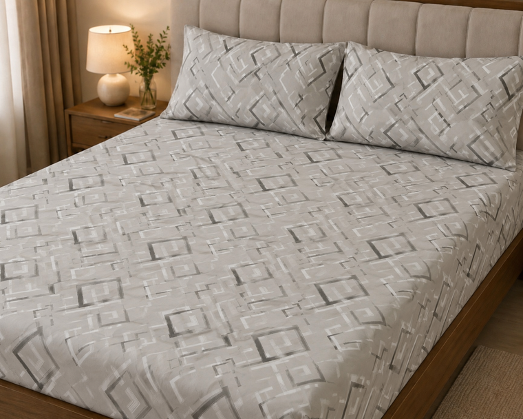 Lenjerie de Pat Geometrica Silver Lines