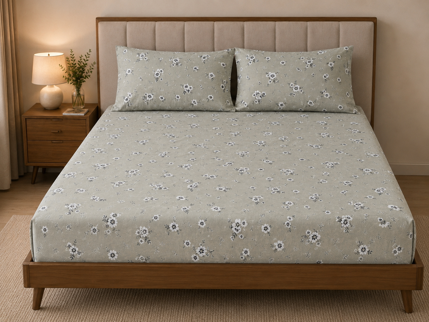 Set Pat Green Floral